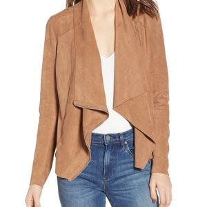 BLANKNYC Drape Front Faux Suede Jacket Size Medium